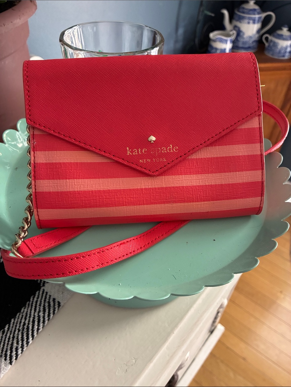 Kate Spade Envelope Style Red/Coral Crossbody